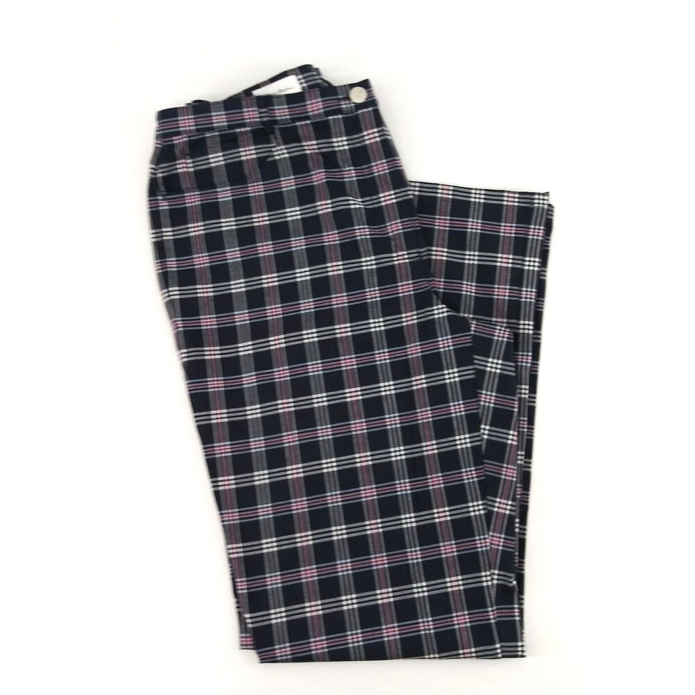 Peter Hahn Blue Plaid Golf Womens Pants - Size D21 NL 21 F/B 22